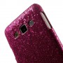 Galaxy A3 hot pink glitter suojakuori.