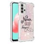 Samsung Galaxy A32 5G glitter hile never stop dreaming suojakuori – minimalistinen mutta tehokas suoja