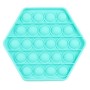 Turkoosi kuusikulmio Pop it fidget