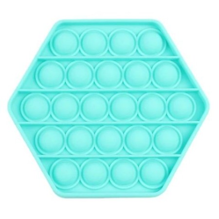 Turkoosi kuusikulmio Pop it fidget