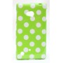 Lumia 720 polka dot suojakuori vihreä tausta valkoisia täpliä. – kevyt ja ohut suojakuori puhelimen takaosassa