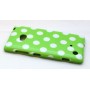 Lumia 720 polka dot suojakuori vihreä tausta valkoisia täpliä. – huolella viimeistelty tuote lähikuvassa