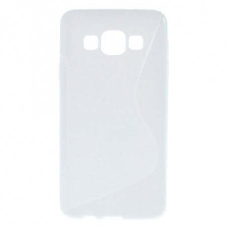 Galaxy A3 valkoinen silikonisuojus.