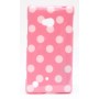 Lumia 720 polka dot suojakuori vaaleanpunainen tausta valkoisia täpliä. – suojaa ja tyyliä samassa kuoressa