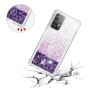 Samsung Galaxy A52 / A52 5G violetti glitter hile suojakuori – huolella viimeistelty tuote lähikuvassa