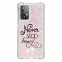 Samsung Galaxy A52 / A52 5G glitter hile never stop dreaming suojakuori