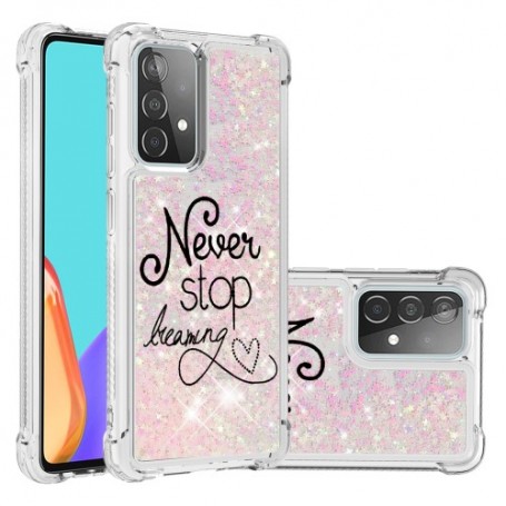 Samsung Galaxy A52 / A52 5G glitter hile never stop dreaming suojakuori – minimalistinen mutta tehokas suoja