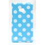 Lumia 720 polka dot suojakuori vaaleansininen tausta valkoisia täpliä. – istuu täydellisesti puhelimen muotoihin
