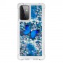 Samsung Galaxy A72 / A72 5G glitter hile sininen perhonen suojakuori