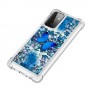 Samsung Galaxy A72 / A72 5G glitter hile sininen perhonen suojakuori