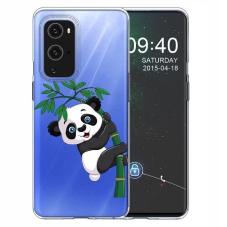 OnePlus 9 läpinäkyvä panda suojakuori.
