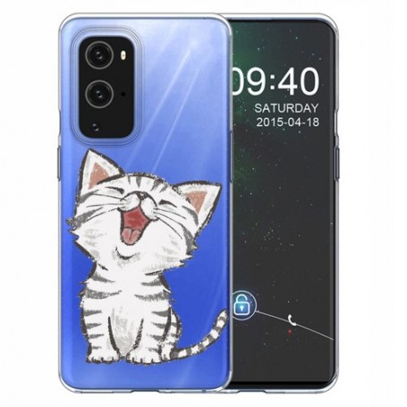 OnePlus 9 Pro läpinäkyvä kissa suojakuori.