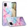 Samsung Galaxy A12 värikäs tie-dye marmori suojakuori.