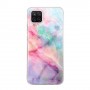 Samsung Galaxy A12 värikäs tie-dye marmori suojakuori.
