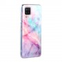 Samsung Galaxy A12 värikäs tie-dye marmori suojakuori.