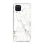 Samsung Galaxy A12 valkoinen marmori suojakuori.