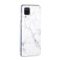 Samsung Galaxy A12 valkoinen marmori suojakuori.