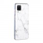 Samsung Galaxy A12 valkoinen marmori suojakuori