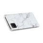 Samsung Galaxy A12 valkoinen marmori suojakuori.