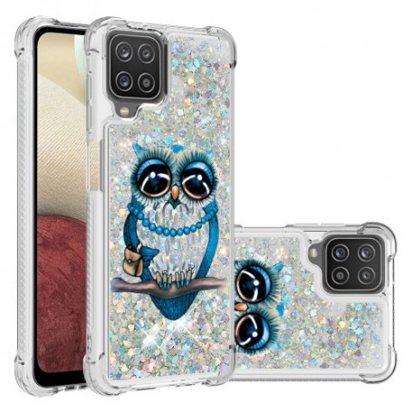 Samsung Galaxy A12 läpinäkyvä pöllö suojakuori.