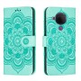 Nokia 3.4/5.4 mintunvihreä mandala suojakotelo – kotelosta löytyy korttipaikat ja setelitasku