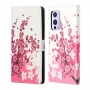 OnePlus 9 vaaleanpunaiset kukat suojakotelo