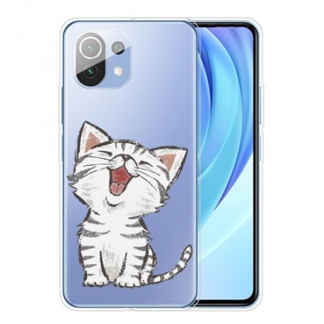 Xiaomi Mi 11 Lite läpinäkyvä kissa suojakuori.