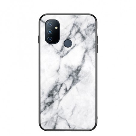 OnePlus Nord N100 valkoinen marmori suojakuori.