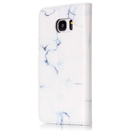 Samsung Galaxy S7 valkoinen marmori puhelinlompakko