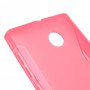 Lumia 435 roosan punainen silikonisuojus.