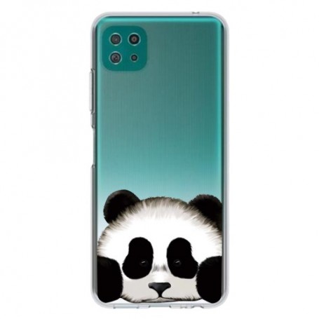 Samsung Galaxy A22 5G läpinäkyvä panda suojakuori.