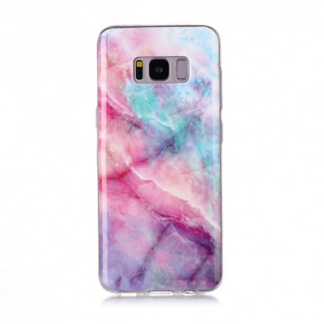 Samsung Galaxy S8 värikäs tie-dye marmori suojakuori.
