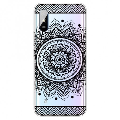 Xiaomi Redmi 9A läpinäkyvä mandala suojakuori.