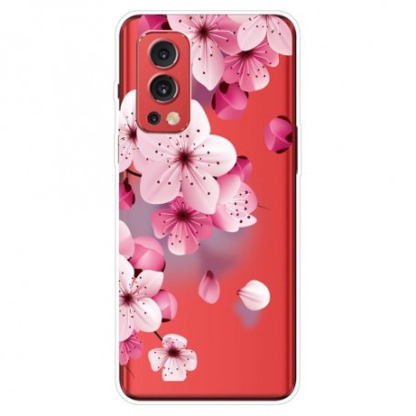 OnePlus Nord 2 läpinäkyvä kukat suojakuori.