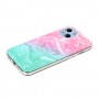 iPhone 13/14 värikäs tie-dye marmori suojakuori.