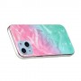 iPhone 13/14 värikäs tie-dye marmori suojakuori.