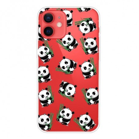 iPhone 13/14 läpinäkyvä pandat suojakuori.