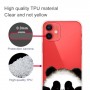 iPhone 13/14 läpinäkyvä panda suojakuori.