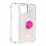 iPhone 13 glitter hile pinkki sormuspidike suojakuori