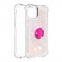 iPhone 13/14 glitter hile pinkki sormuspidike suojakuori