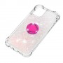 iPhone 13 glitter hile pinkki sormuspidike suojakuori