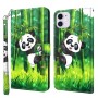 iPhone 13 mini panda suojakotelo – kannellinen puhelinlompakko tuotekuvassa