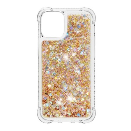iPhone 13 mini glitter hile kulta suojakuori – huolella viimeistelty tuote lähikuvassa