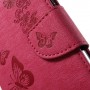 Huawei Honor 7 Lite pinkki perhoset puhelinlompakko