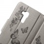 Huawei Honor 7 Lite harmaa perhoset puhelinlompakko
