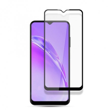 Samsung Galaxy A03s / A02s kirkas mustareunuksinen panssarilasi. – karkaistu lasi puhelimen näytöllä
