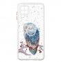 Samsung Galaxy A12 läpinäkyvä pöllö sormuspidike suojakuori