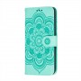 Samsung Galaxy A12 mintunvihreä kukka suojakotelo