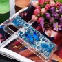 Samsung Galaxy A21s glitter hile sininen perhonen suojakuori