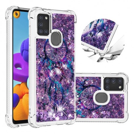 Samsung Galaxy A21s läpinäkyvä perhonent suojakuori.